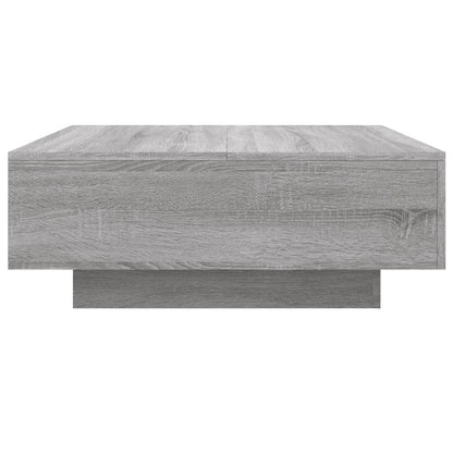 Salontafel Met Led-Verlichting Eiken 80 x 80 x 31 cm Grijs sonoma