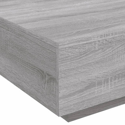 Salontafel Met Led-Verlichting Eiken 80 x 80 x 31 cm Grijs sonoma