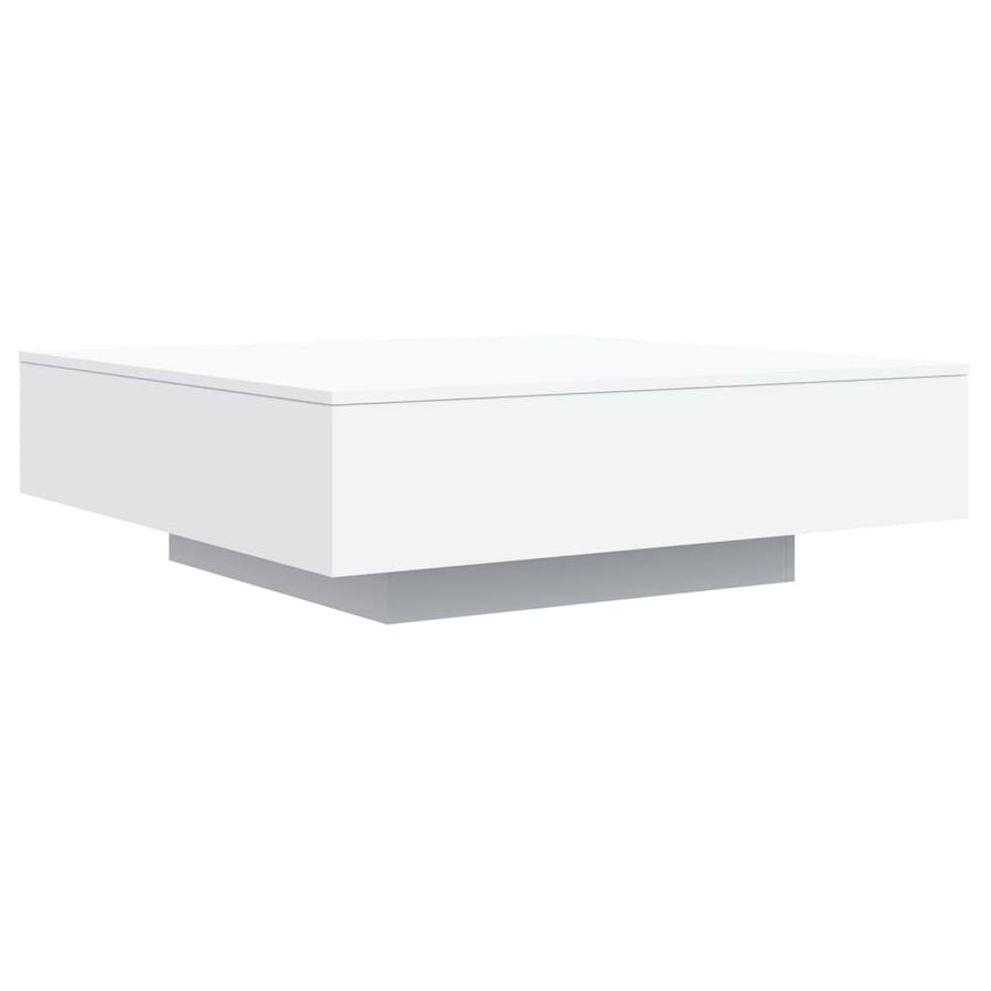 Salontafel Bewerkt Hout 100 x 100 x 31 cm Wit