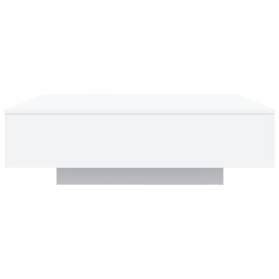 Salontafel Bewerkt Hout 100 x 100 x 31 cm Wit