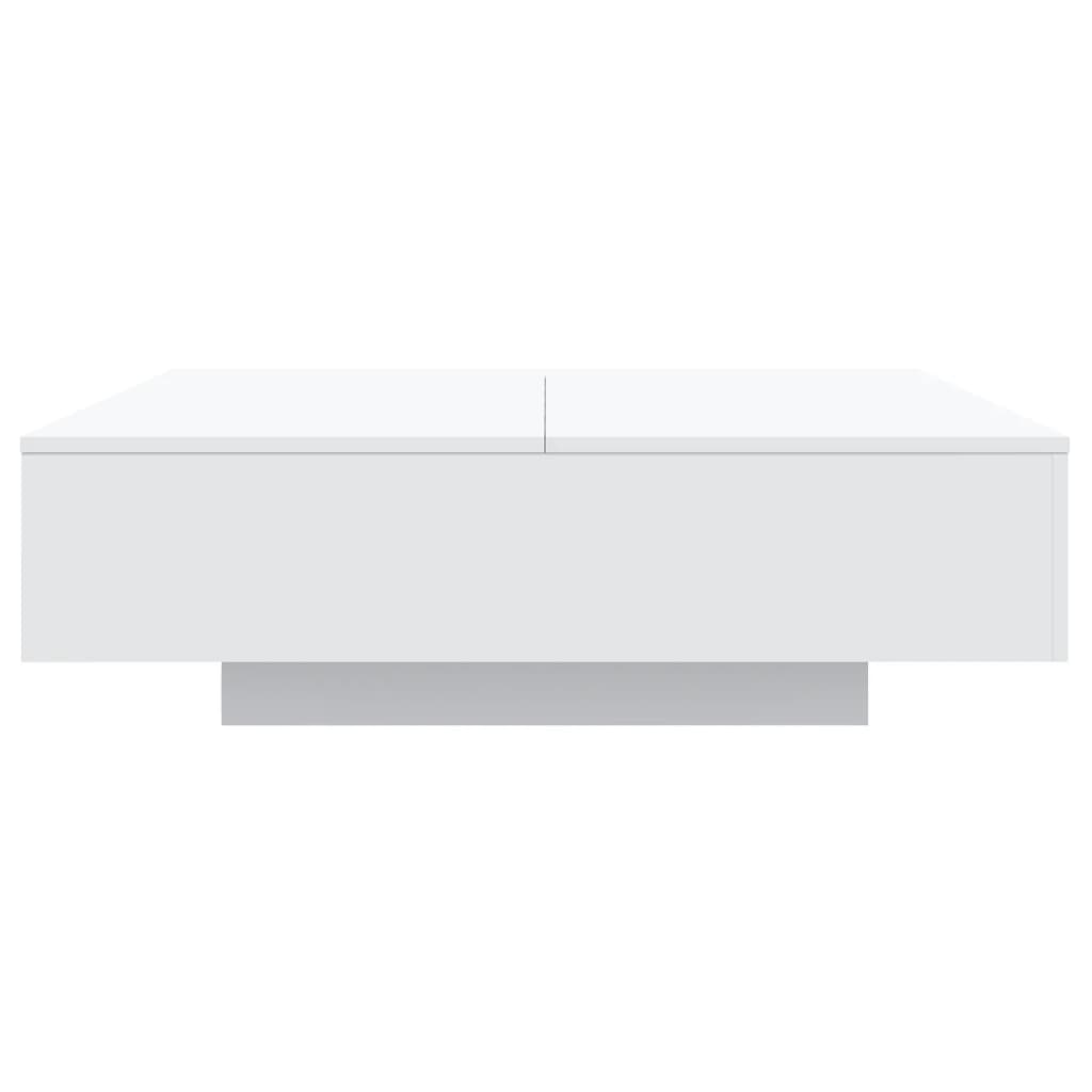 Salontafel Bewerkt Hout 100 x 100 x 31 cm Wit