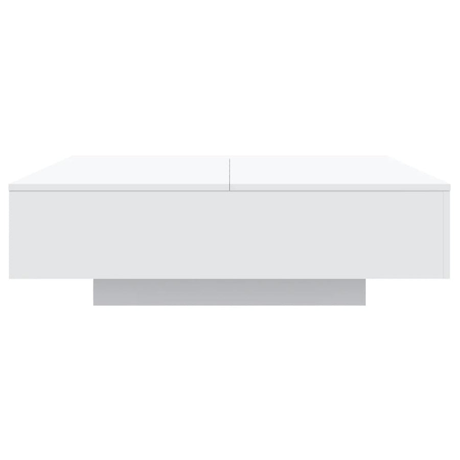Salontafel Bewerkt Hout 100 x 100 x 31 cm Wit