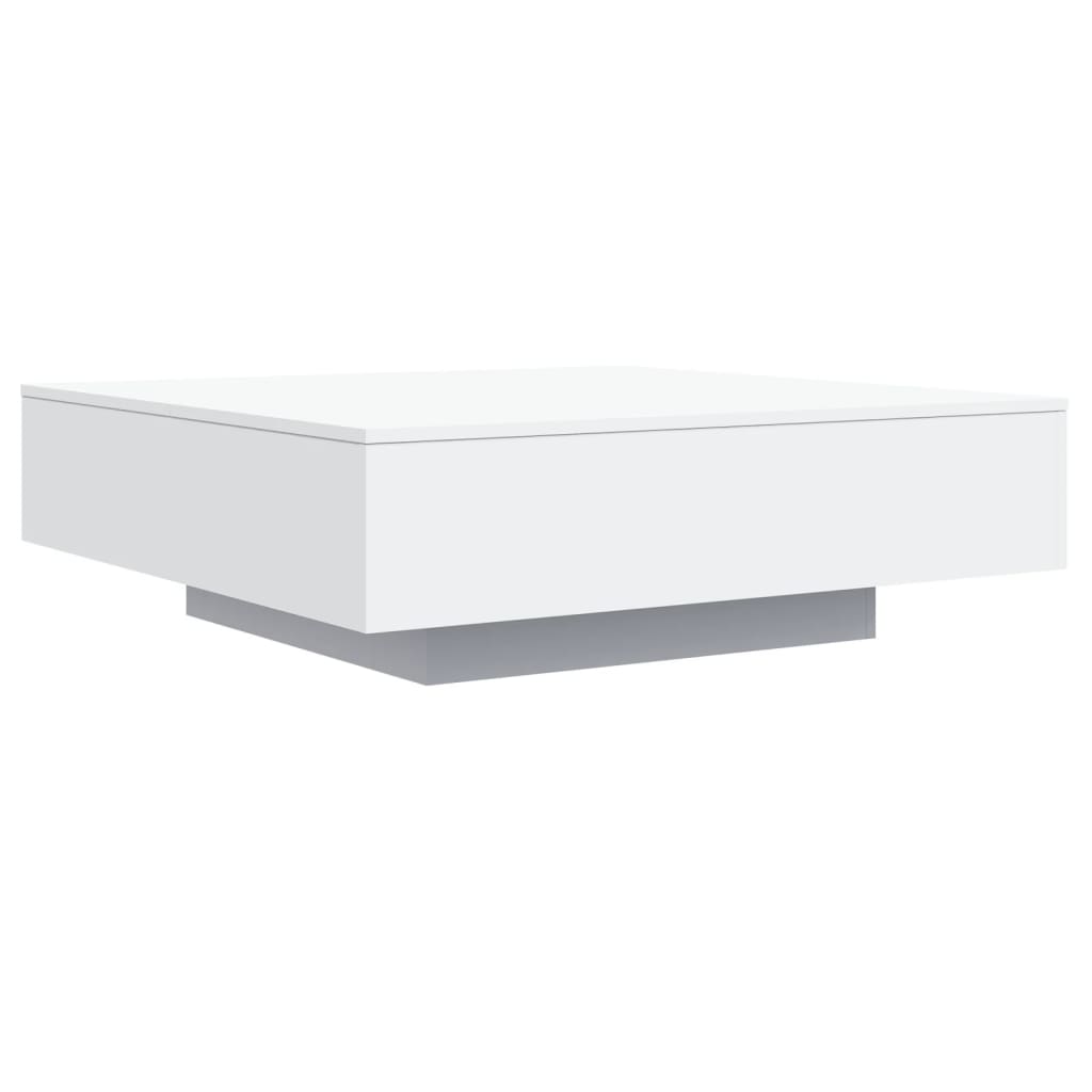 Salontafel Bewerkt Hout 100 x 100 x 31 cm Wit