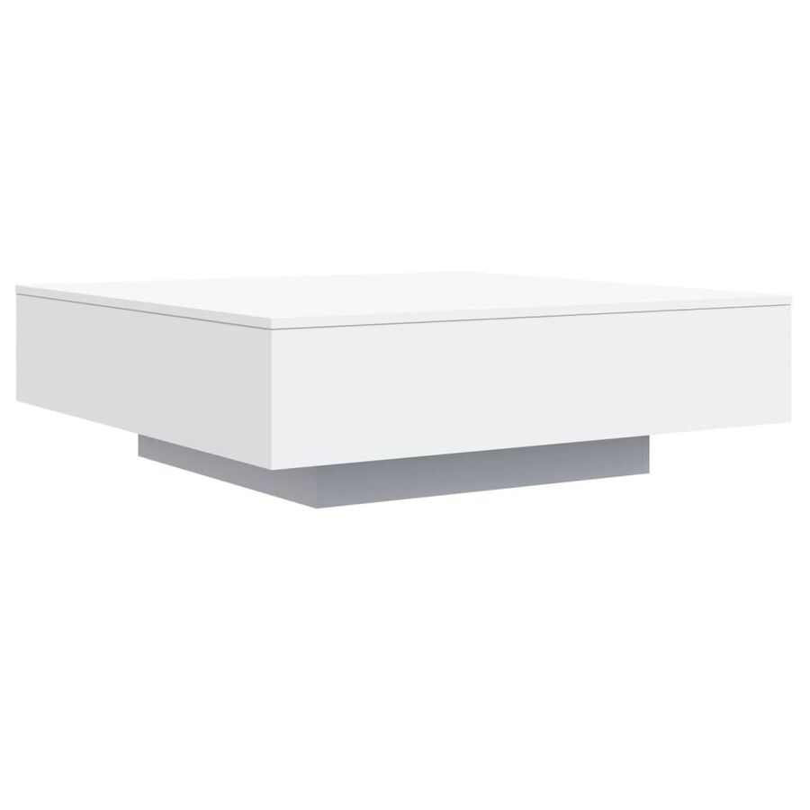 Salontafel Bewerkt Hout 100 x 100 x 31 cm Wit