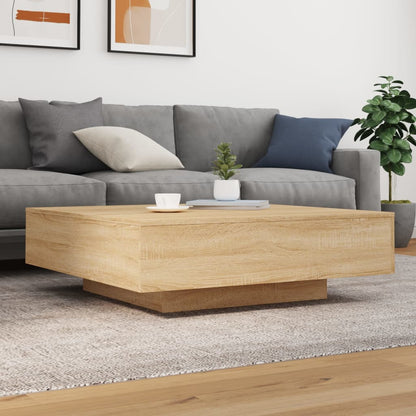 Salontafel 100x100x31 cm bewerkt hout sonoma eikenkleurig 100 x 100 x 31 cm Sonoma eiken