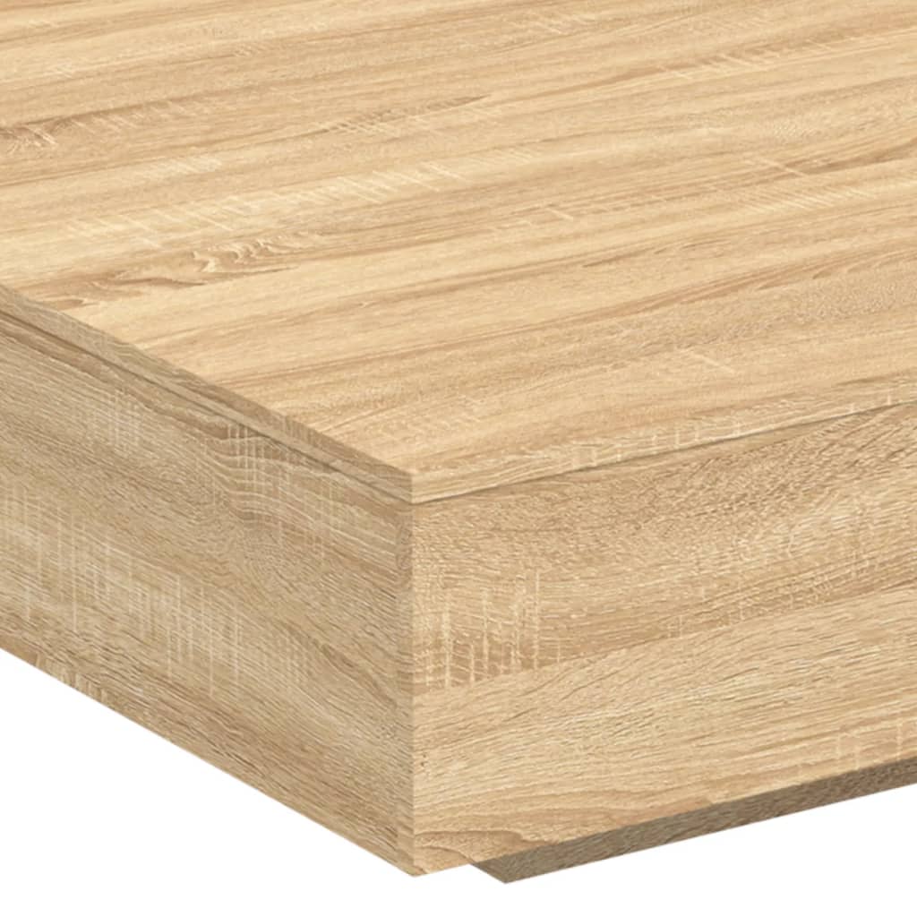 Salontafel 100x100x31 cm bewerkt hout sonoma eikenkleurig 100 x 100 x 31 cm Sonoma eiken