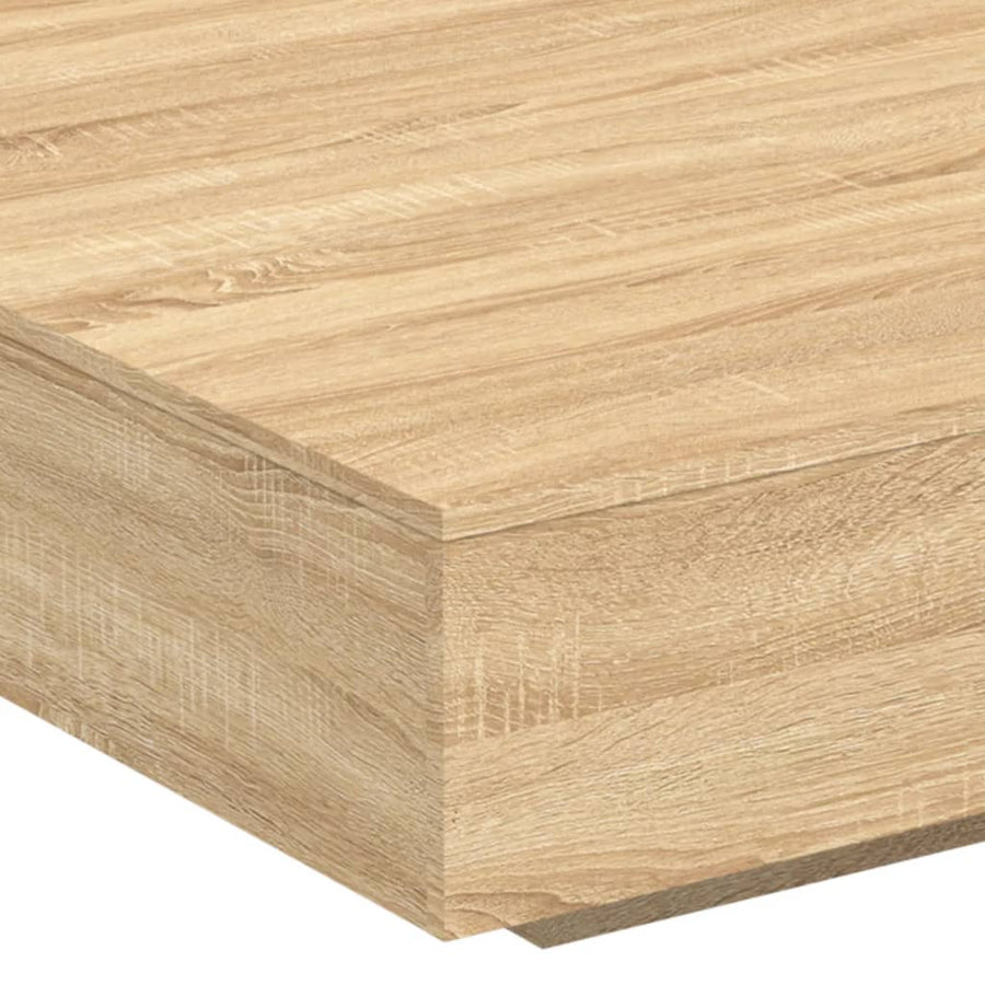 Salontafel 100x100x31 cm bewerkt hout sonoma eikenkleurig 100 x 100 x 31 cm Sonoma eiken