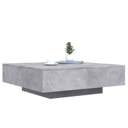 Salontafel 100x100x31 cm bewerkt hout betongrijs 100 x 100 x 31 cm Betongrijs