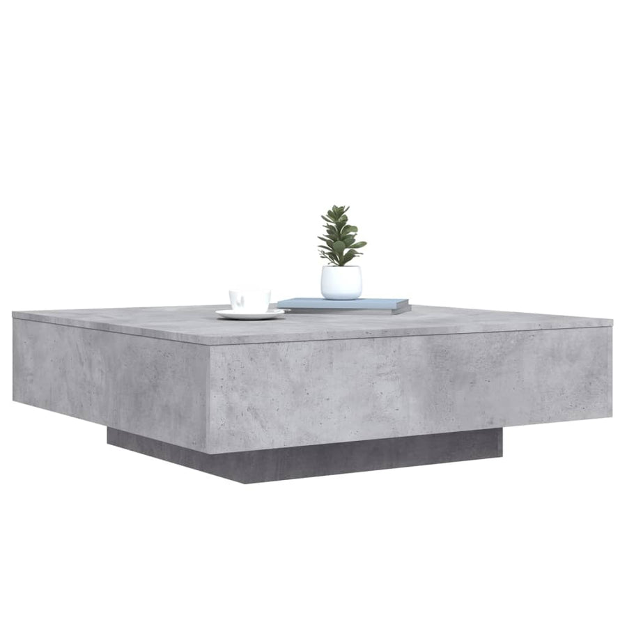 Salontafel 100x100x31 cm bewerkt hout betongrijs 100 x 100 x 31 cm Betongrijs