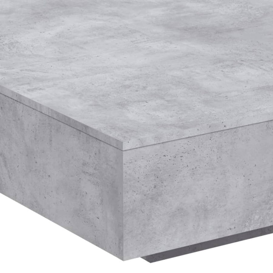 Salontafel 100x100x31 cm bewerkt hout betongrijs 100 x 100 x 31 cm Betongrijs
