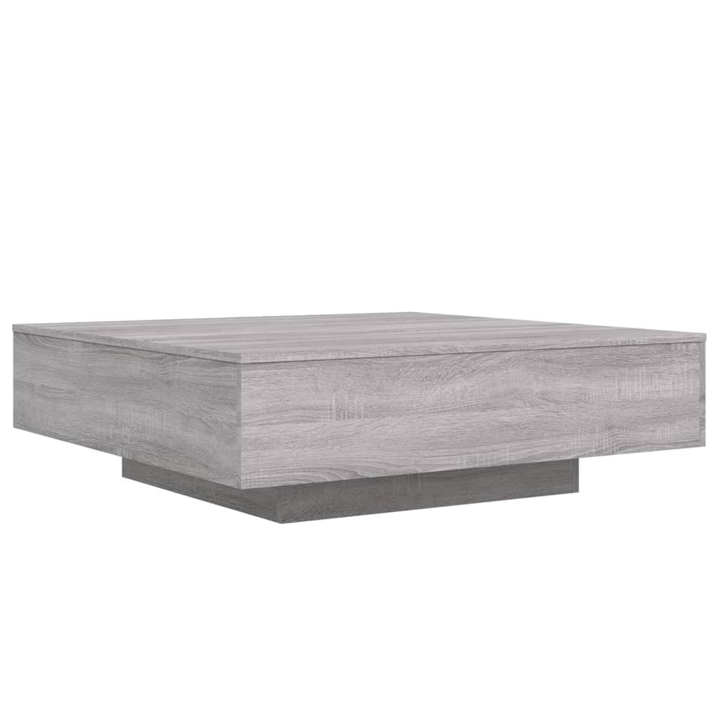 Salontafel 100x100x31 cm bewerkt hout grijs sonoma eikenkleurig 100 x 100 x 31 cm Grijs sonoma