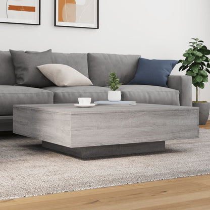 Salontafel 100x100x31 cm bewerkt hout grijs sonoma eikenkleurig 100 x 100 x 31 cm Grijs sonoma