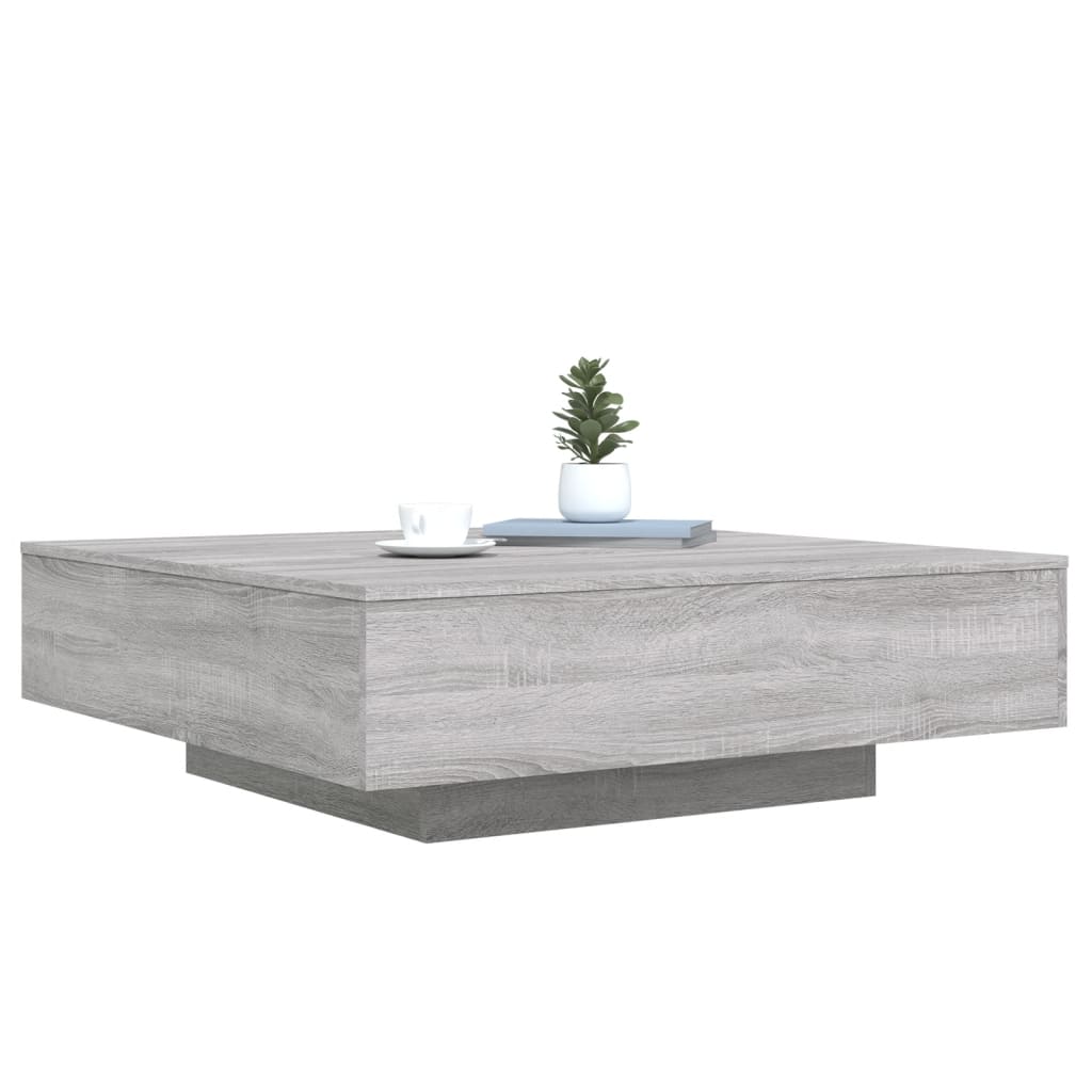 Salontafel 100x100x31 cm bewerkt hout grijs sonoma eikenkleurig 100 x 100 x 31 cm Grijs sonoma