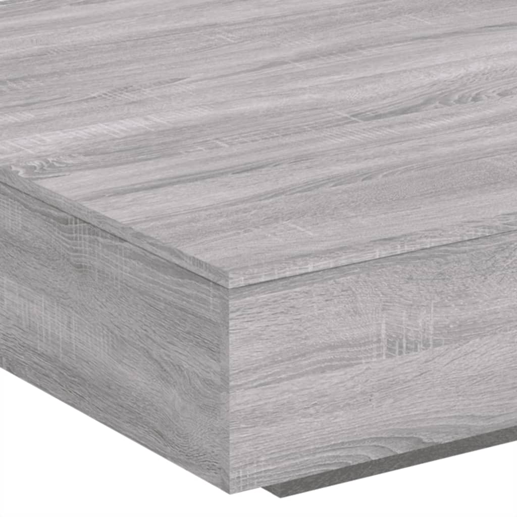 Salontafel 100x100x31 cm bewerkt hout grijs sonoma eikenkleurig 100 x 100 x 31 cm Grijs sonoma