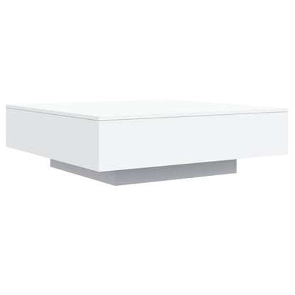 Salontafel Met Led-Verlichting 100 x 100 x 31 cm Wit