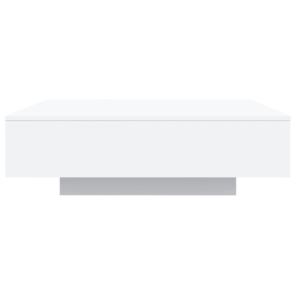 Salontafel Met Led-Verlichting 100 x 100 x 31 cm Wit