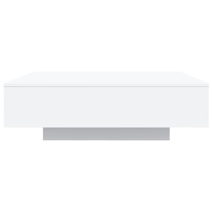 Salontafel Met Led-Verlichting 100 x 100 x 31 cm Wit