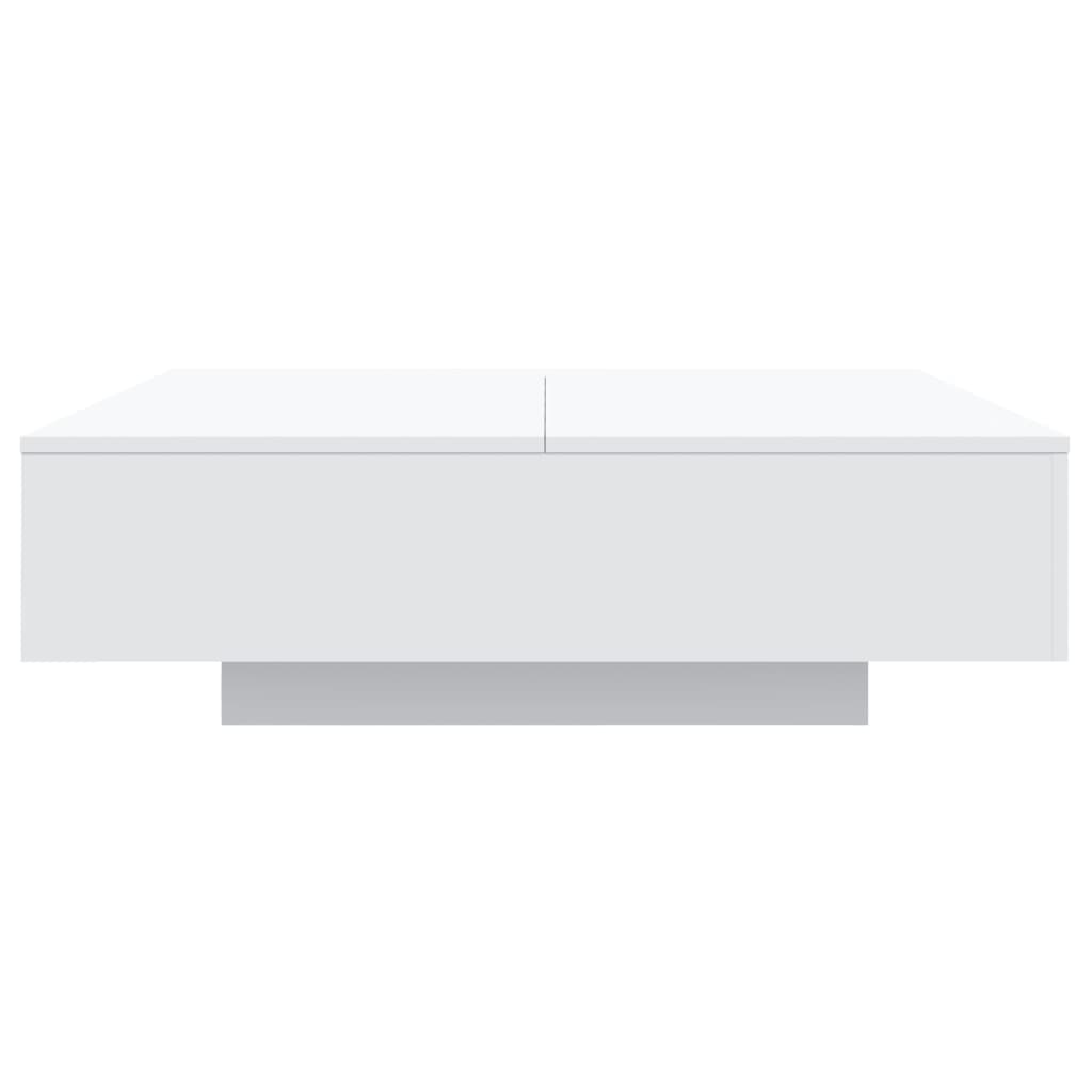Salontafel Met Led-Verlichting 100 x 100 x 31 cm Wit
