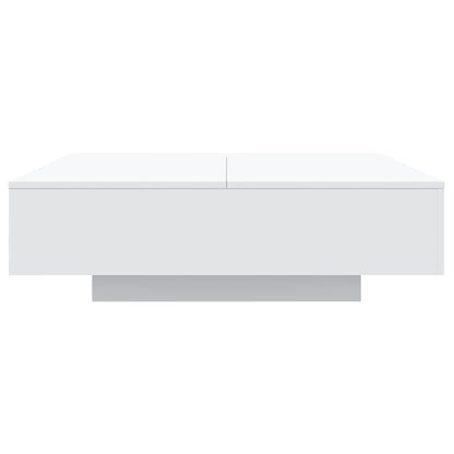 Salontafel Met Led-Verlichting 100 x 100 x 31 cm Wit