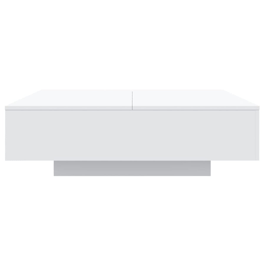 Salontafel Met Led-Verlichting 100 x 100 x 31 cm Wit
