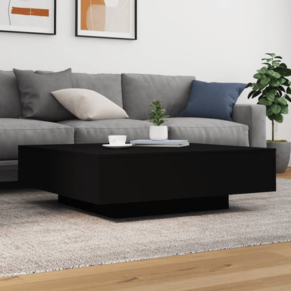 Salontafel Met Led-Verlichting 100 x 100 x 31 cm Zwart