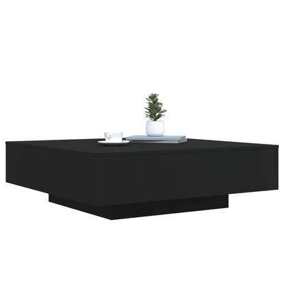 Salontafel Met Led-Verlichting 100 x 100 x 31 cm Zwart