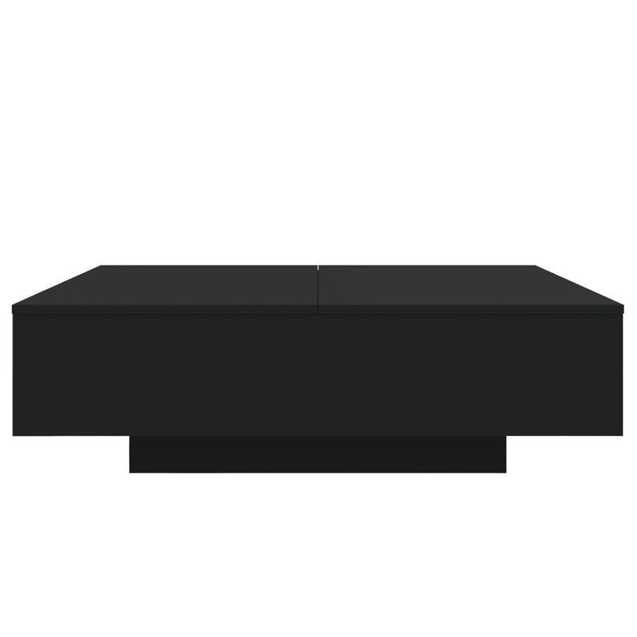 Salontafel Met Led-Verlichting 100 x 100 x 31 cm Zwart