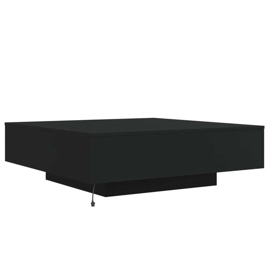 Salontafel Met Led-Verlichting 100 x 100 x 31 cm Zwart