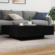 Salontafel 100x100x31 cm zwart LED