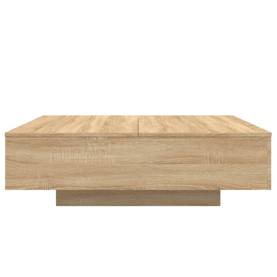 Salontafel Met Led-Verlichting Kleur 100 x 100 x 31 cm Sonoma eiken