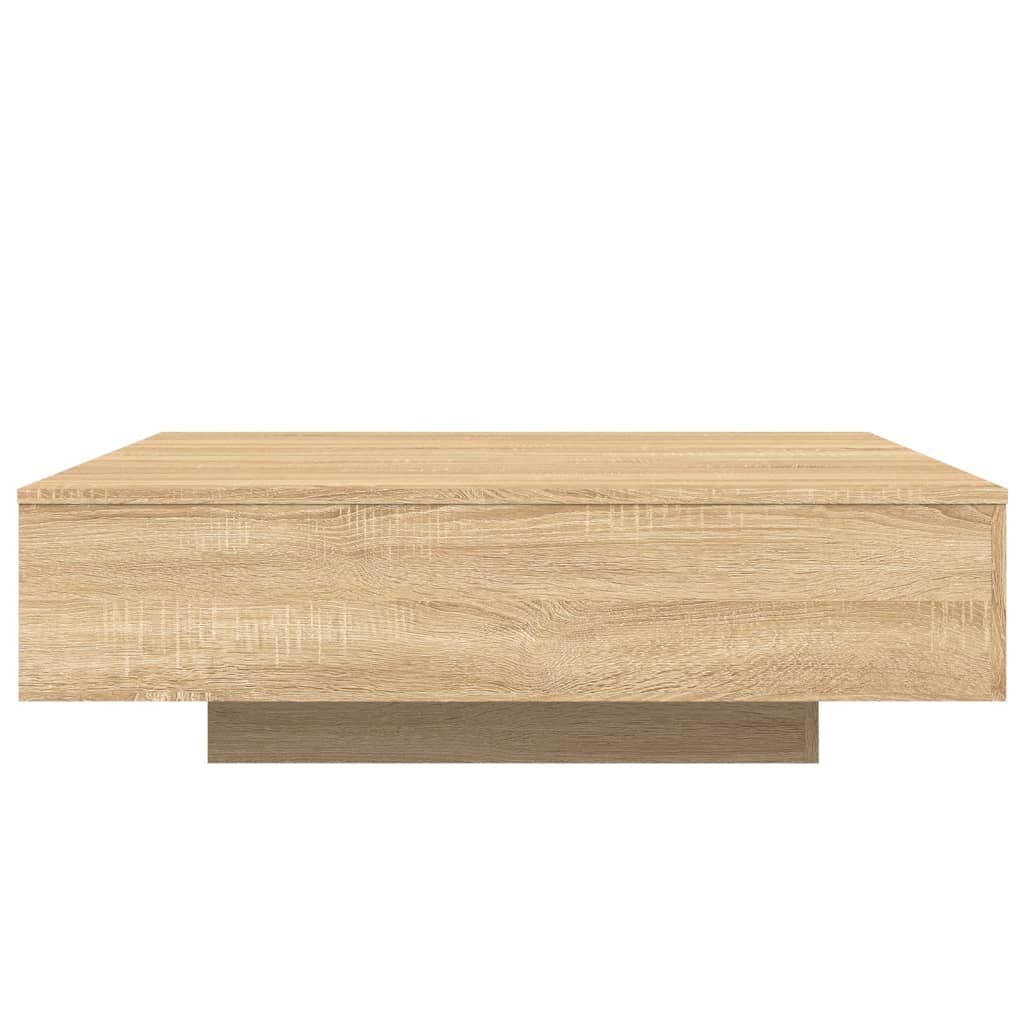 Salontafel Met Led-Verlichting Kleur 100 x 100 x 31 cm Sonoma eiken