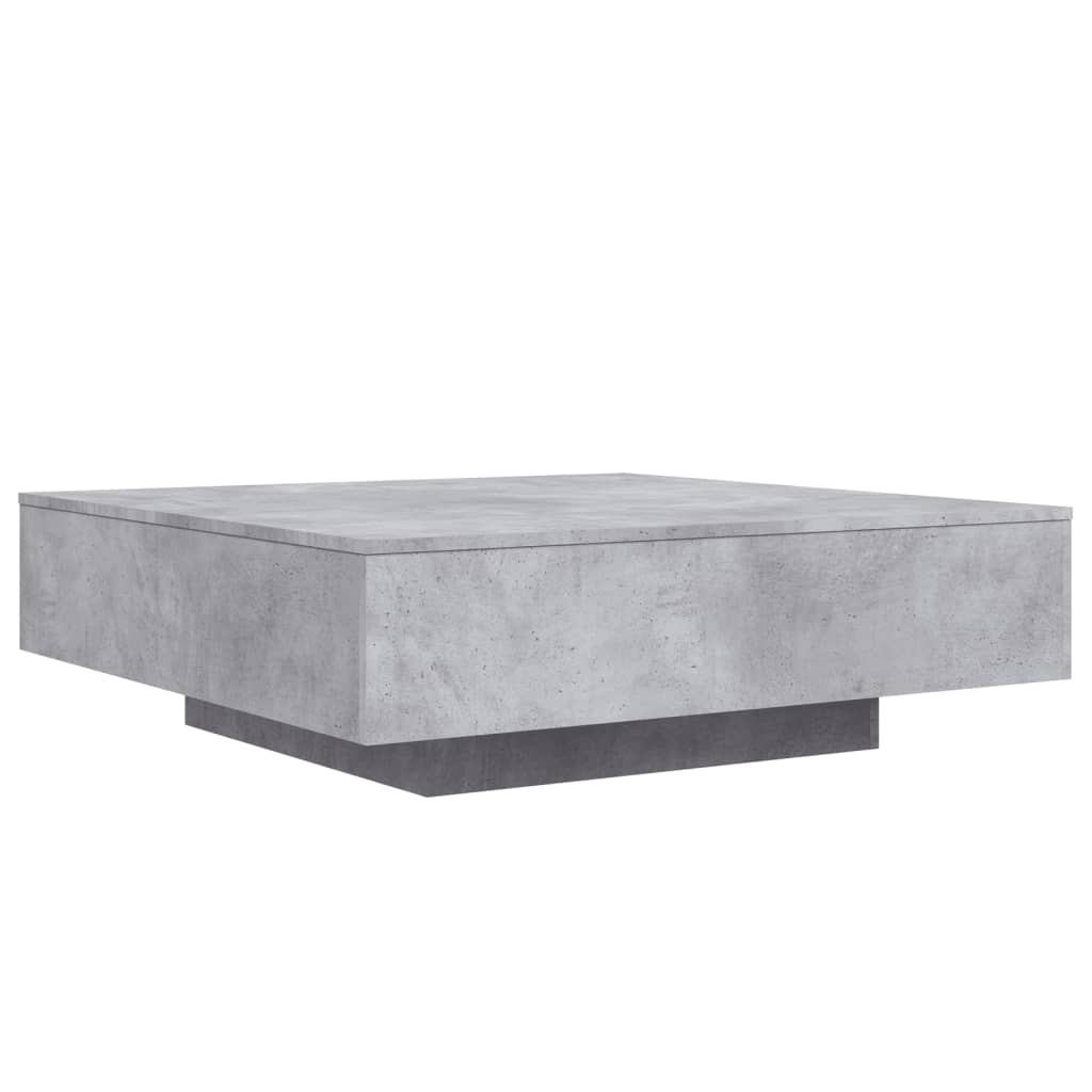 Salontafel Met Led-Verlichting 100 x 100 x 31 cm Betongrijs