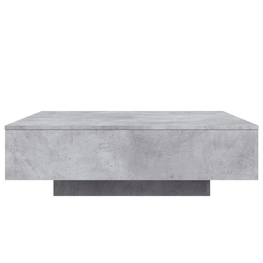 Salontafel Met Led-Verlichting 100 x 100 x 31 cm Betongrijs
