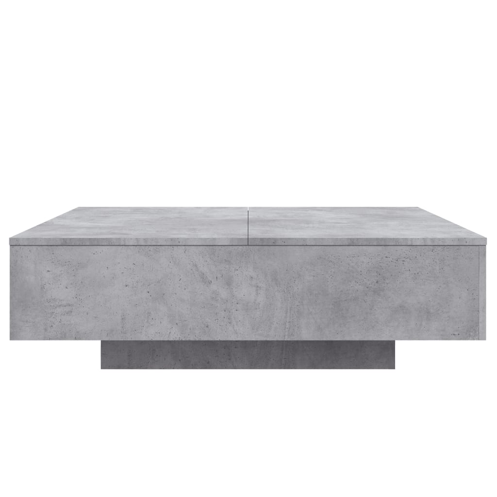 Salontafel Met Led-Verlichting 100 x 100 x 31 cm Betongrijs