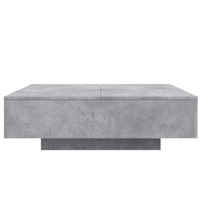 Salontafel Met Led-Verlichting 100 x 100 x 31 cm Betongrijs