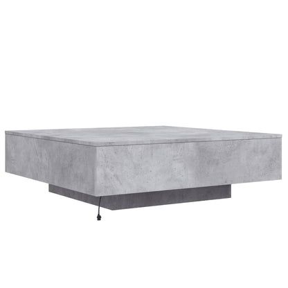 Salontafel Met Led-Verlichting 100 x 100 x 31 cm Betongrijs