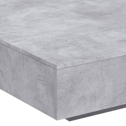 Salontafel Met Led-Verlichting 100 x 100 x 31 cm Betongrijs
