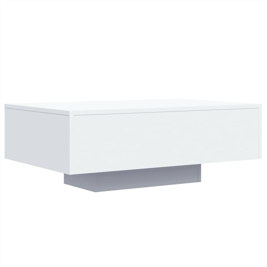 Salontafel Met Led-Verlichting 85 x 55 x 31 cm Wit