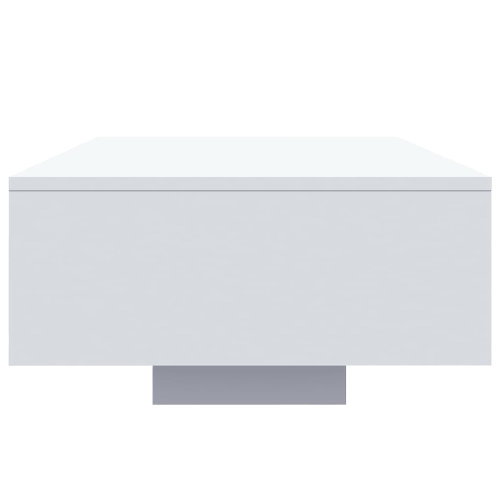 Salontafel Met Led-Verlichting 85 x 55 x 31 cm Wit