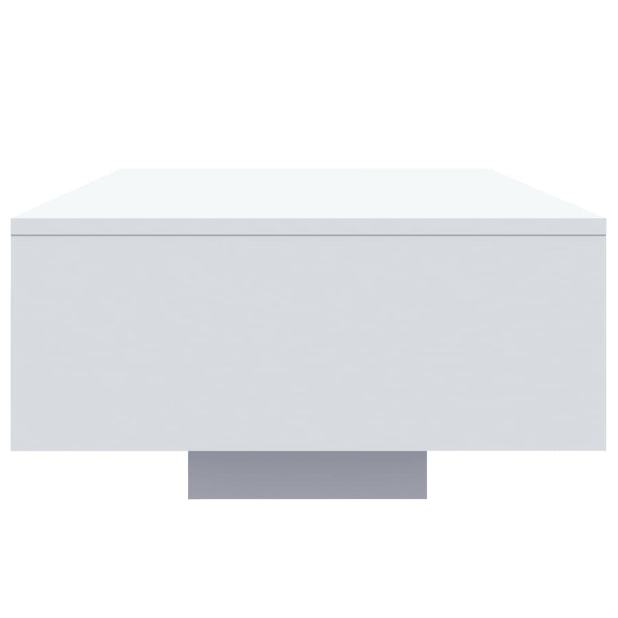 Salontafel Met Led-Verlichting 85 x 55 x 31 cm Wit