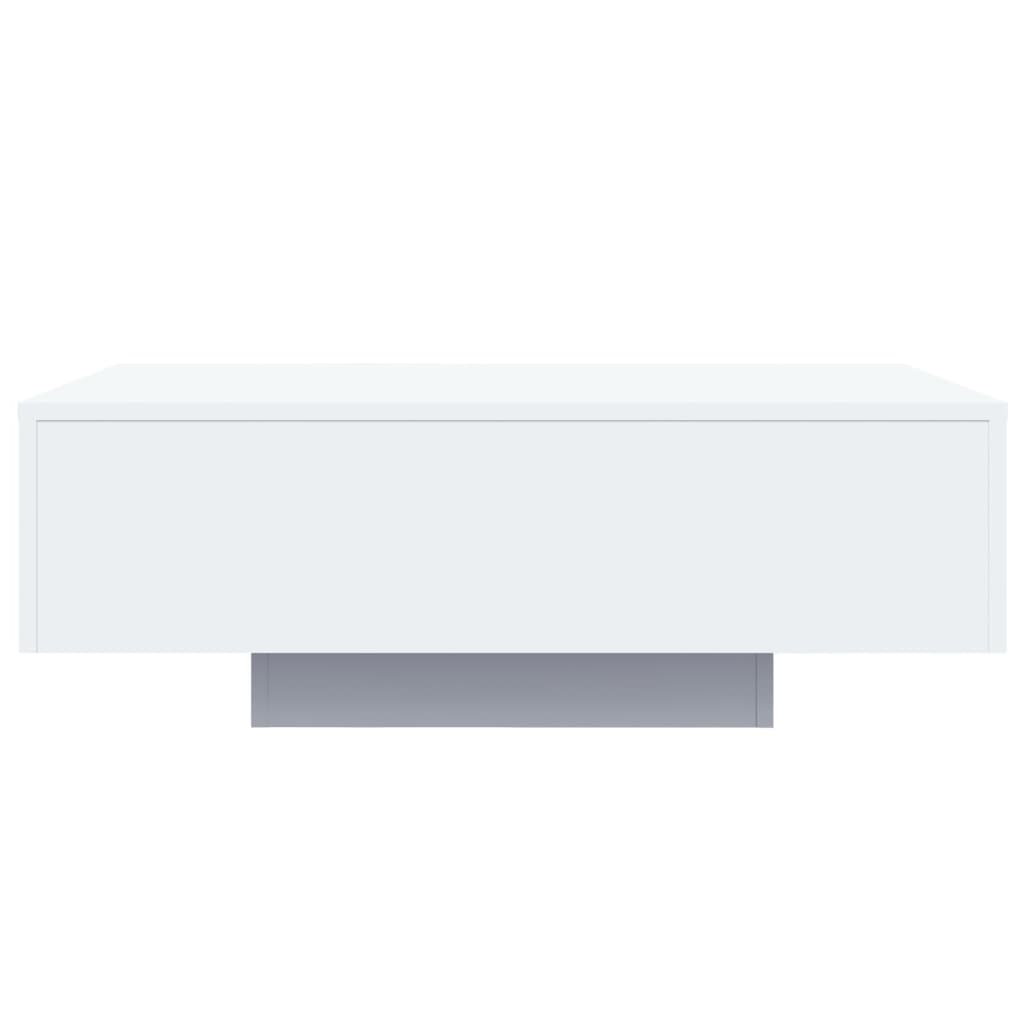 Salontafel Met Led-Verlichting 85 x 55 x 31 cm Wit