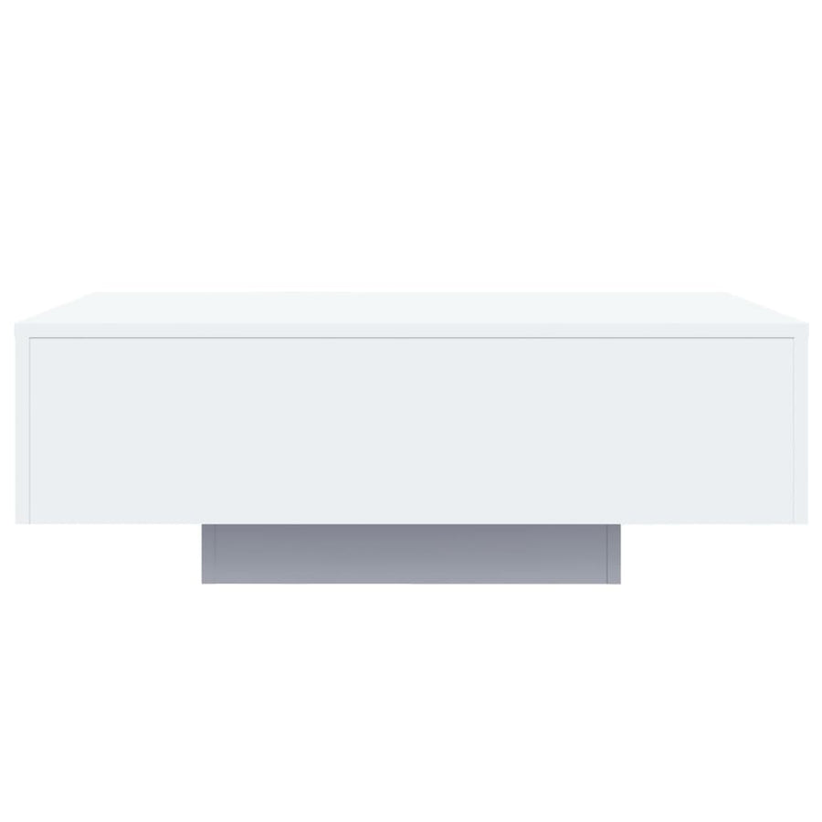 Salontafel Met Led-Verlichting 85 x 55 x 31 cm Wit