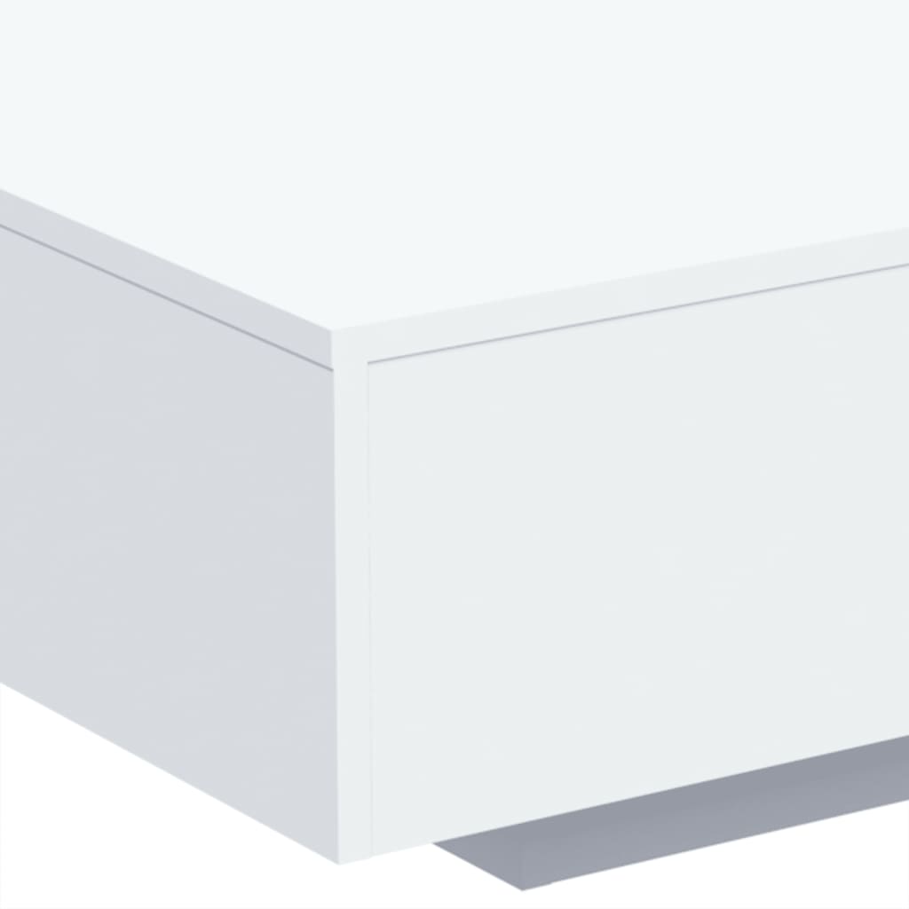 Salontafel Met Led-Verlichting 85 x 55 x 31 cm Wit