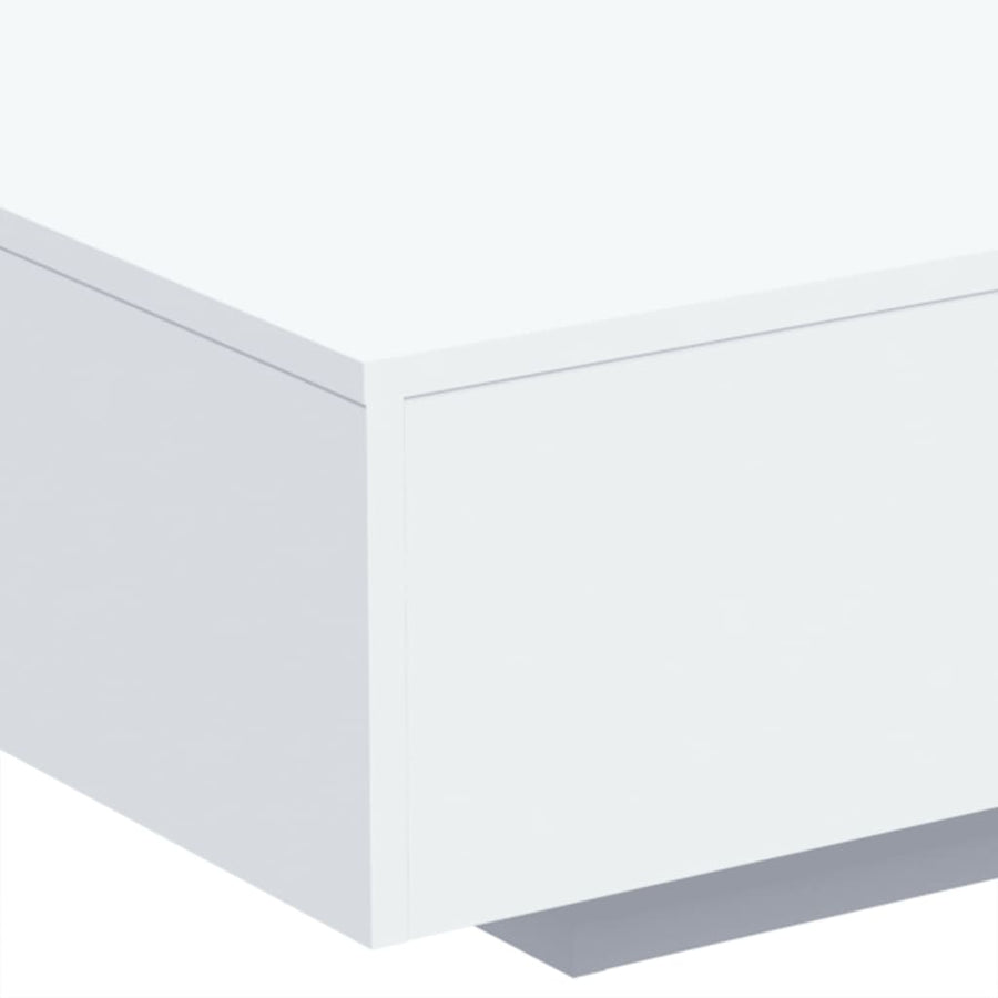 Salontafel Met Led-Verlichting 85 x 55 x 31 cm Wit