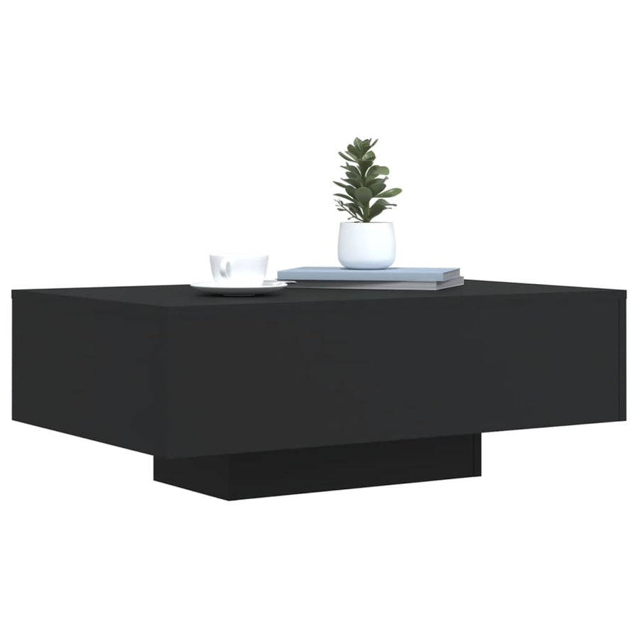 Salontafel Met Led-Verlichting 85 x 55 x 31 cm Zwart