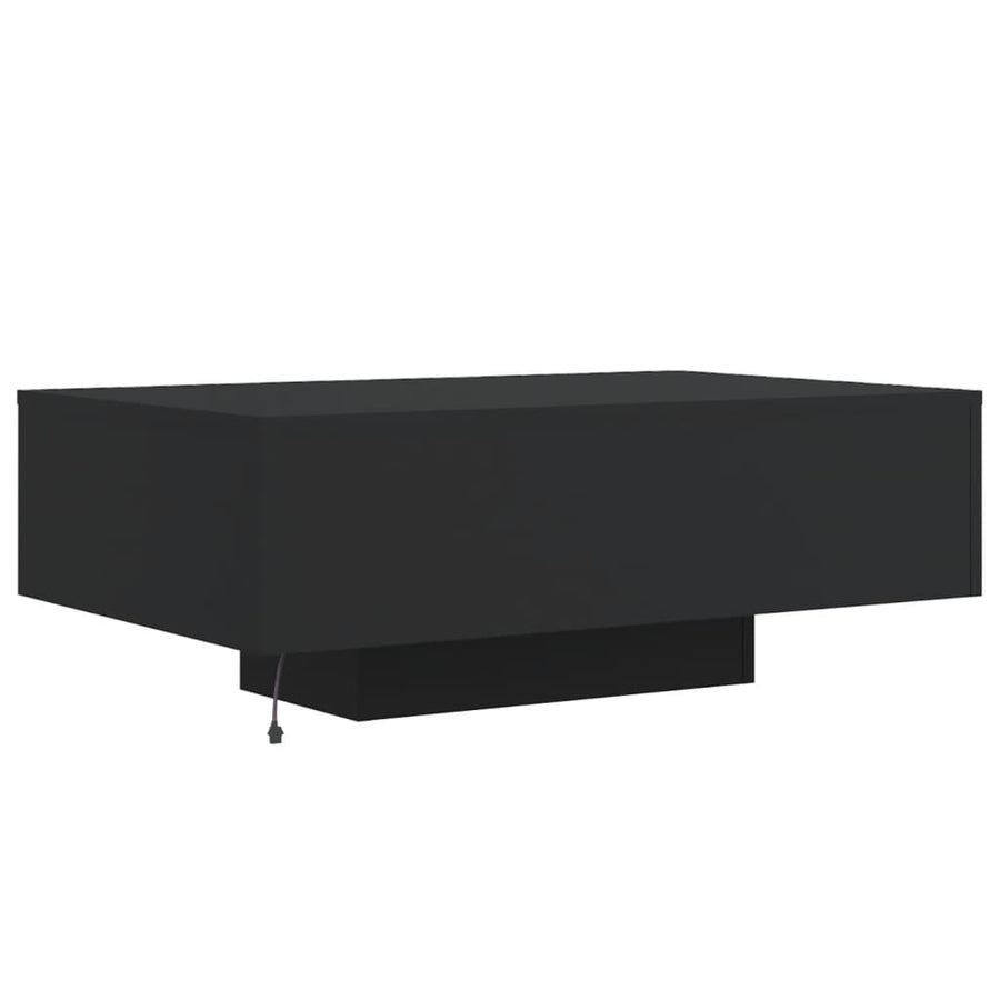 Salontafel Met Led-Verlichting 85 x 55 x 31 cm Zwart