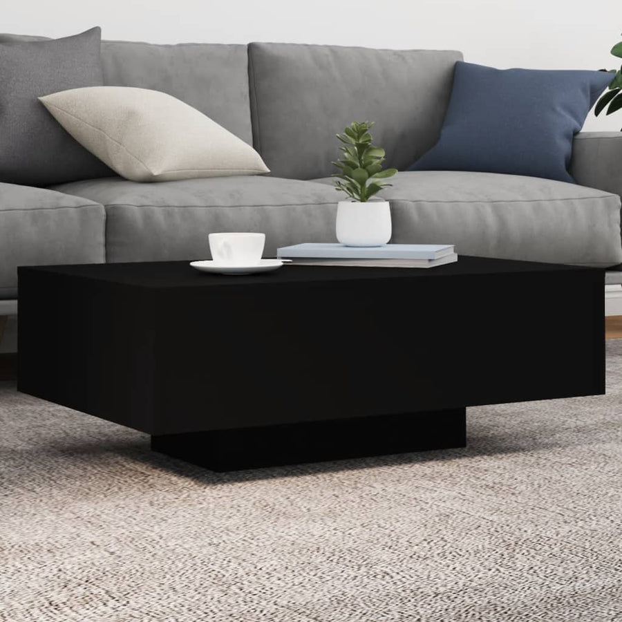 Salontafel Met Led-Verlichting 85 x 55 x 31 cm Zwart