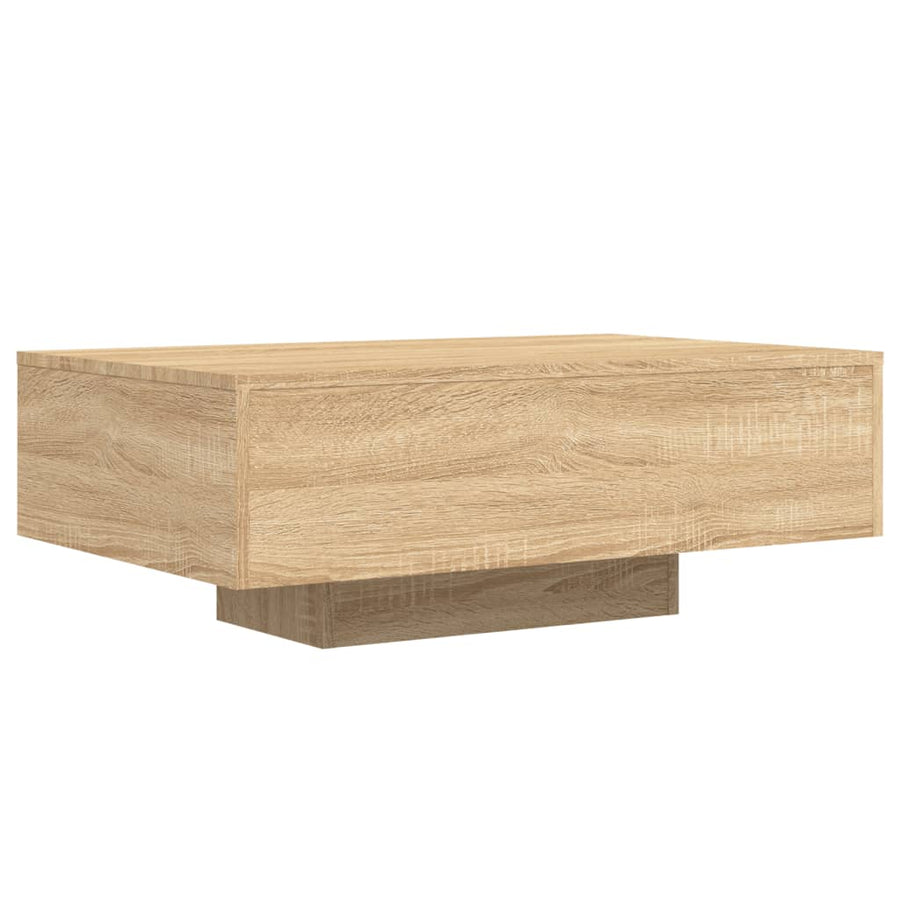 Salontafel Met Led-Verlichting Kleurig 85 x 55 x 31 cm Sonoma eiken