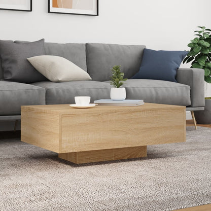 Salontafel Met Led-Verlichting Kleurig 85 x 55 x 31 cm Sonoma eiken