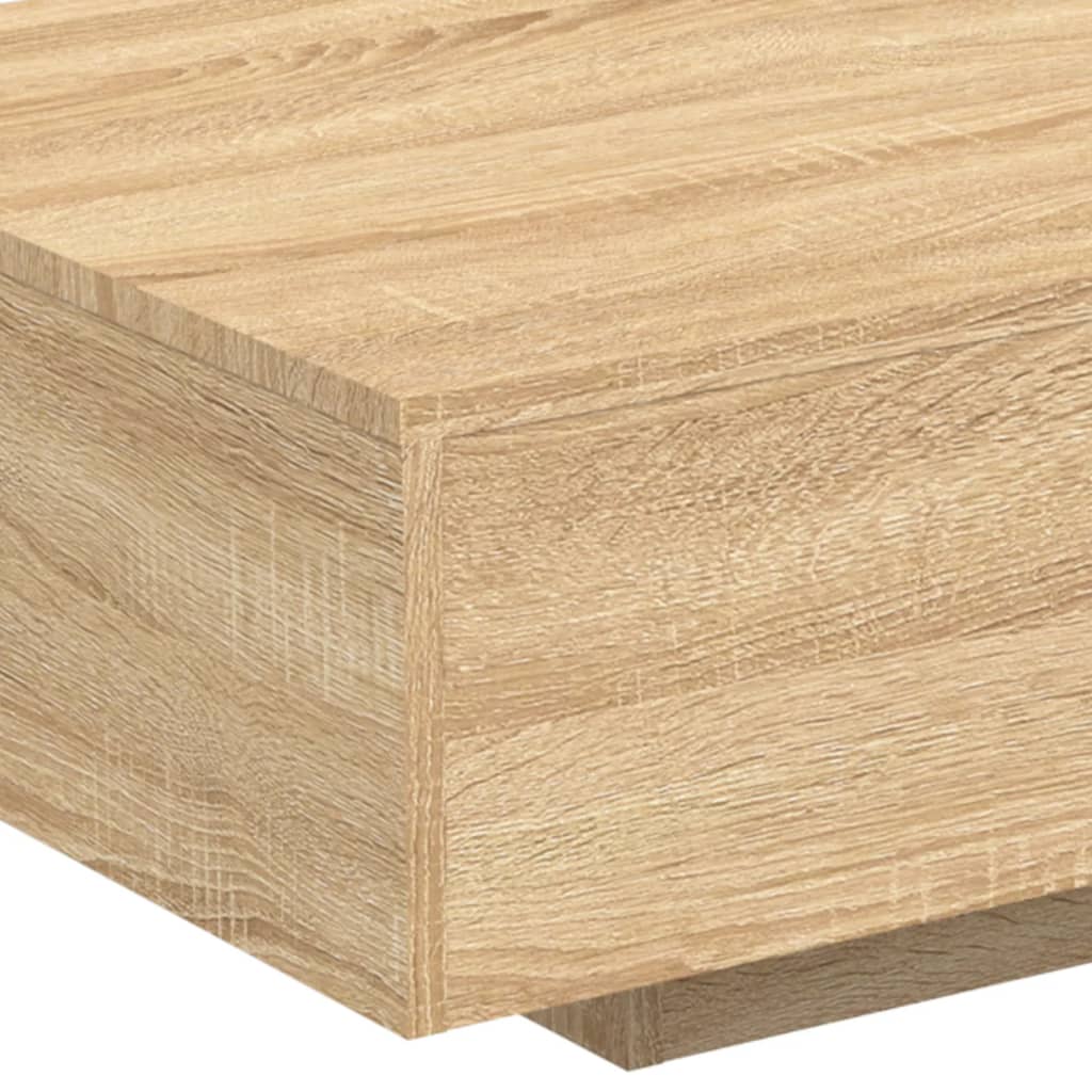 Salontafel Met Led-Verlichting Kleurig 85 x 55 x 31 cm Sonoma eiken